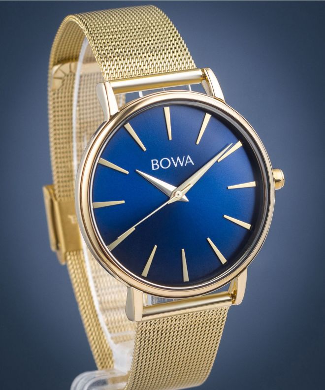 Zegarek damski BOWA Praha Navy Blue-Gold Mesh 38 PH384-34-184M