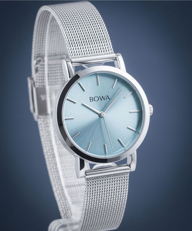Zegarek damski BOWA Tokyo Ice-Blue Silver Mesh 33 TO335-95-165M