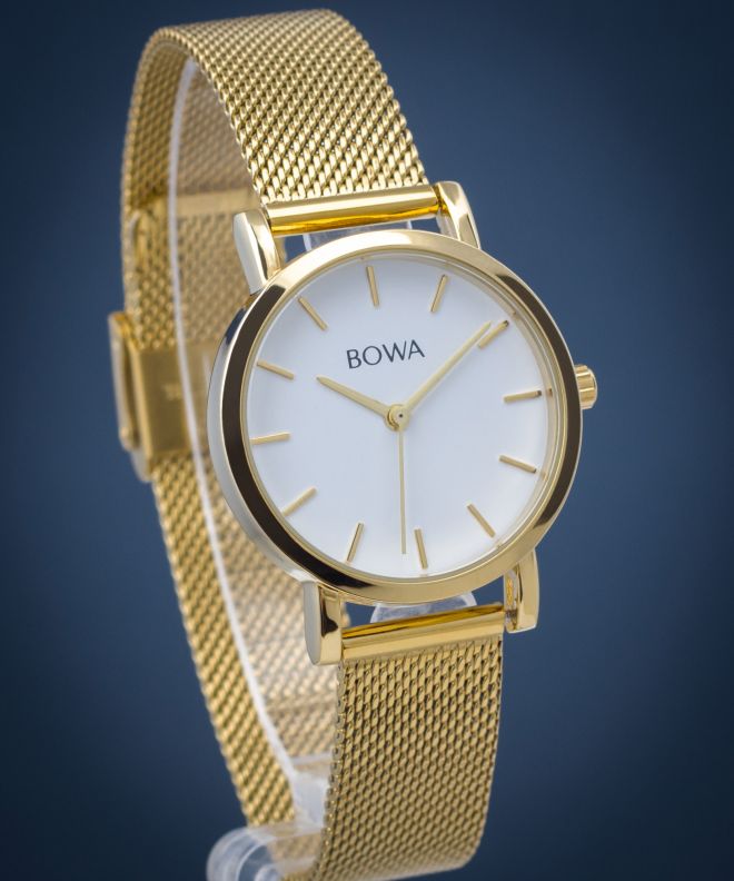 Zegarek damski BOWA Tokyo White-Gold Mesh 33 TO334-24-164M