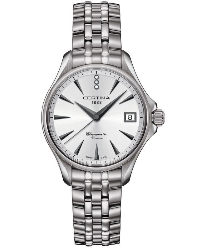 Zegarek damski Certina Aqua DS Action Lady Diamonds Titanium C032.051.44.036.00 (C0320514403600)