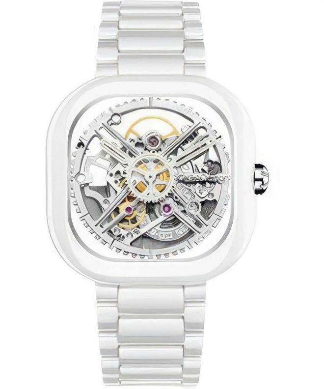 Zegarek damski Ciga Design X Series Ceramic Skeleton C012-WG01-W7W (C012-WG01-7W)