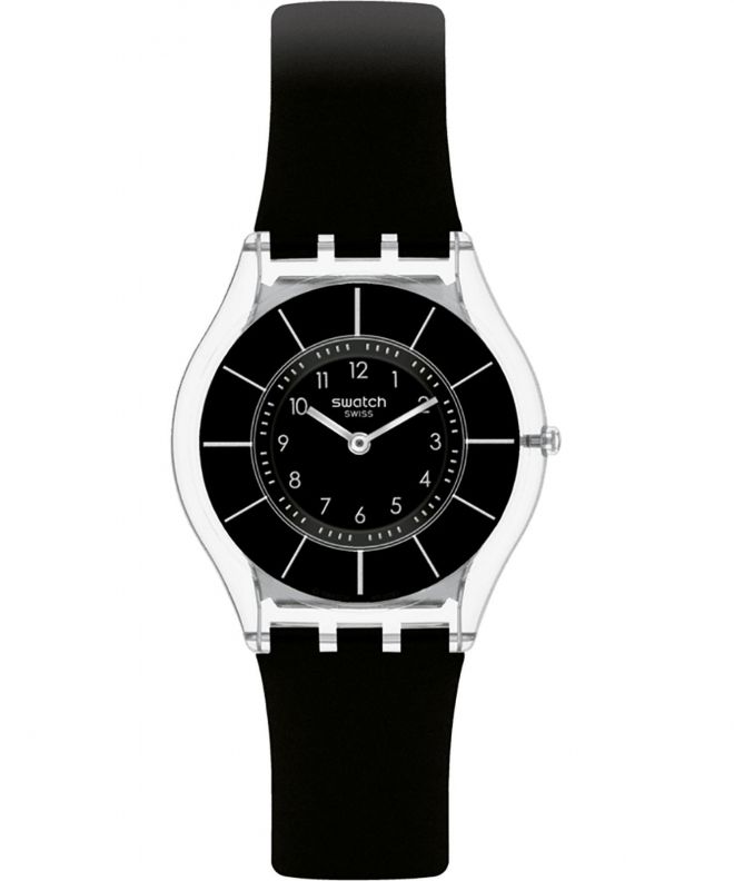 Zegarek damski Swatch Skin Black Classiness SS08K103