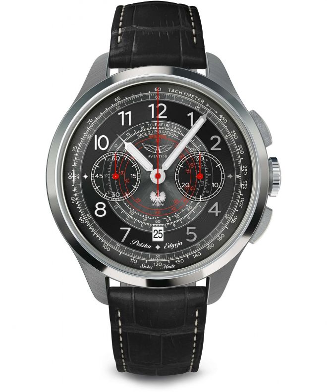 Zegarek męski Aviator Heritage Chronograph Trimeter Polska Edycja Limitowana V.4.40.0.350.4 PL
