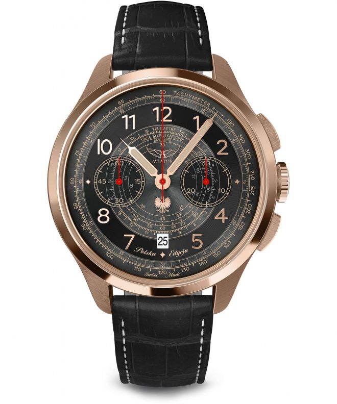 Zegarek męski Aviator Heritage Chronograph Trimeter Polska Edycja Limitowana V.4.40.2.353.4 PL