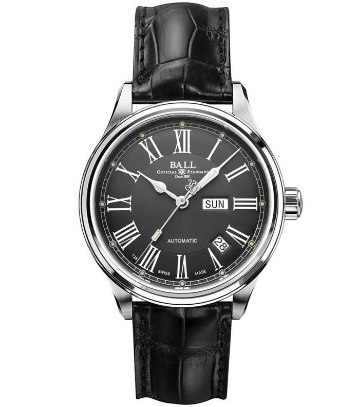 Zegarek męski Ball Trainmaster Roman Automatic NM1058D-L4J-GY