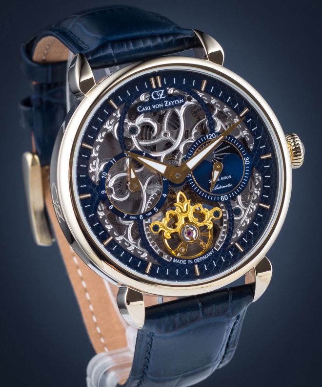 Zegarek męski Carl von Zeyten Neukirch Skeleton Automatic CVZ0005GBL (CVZ0005GBLS)
