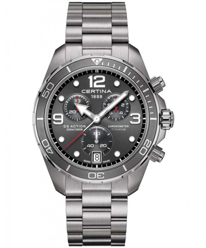 Zegarek męski Certina Aqua DS Action Chrono Titanium C032.434.44.087.00 (C0324344408700)