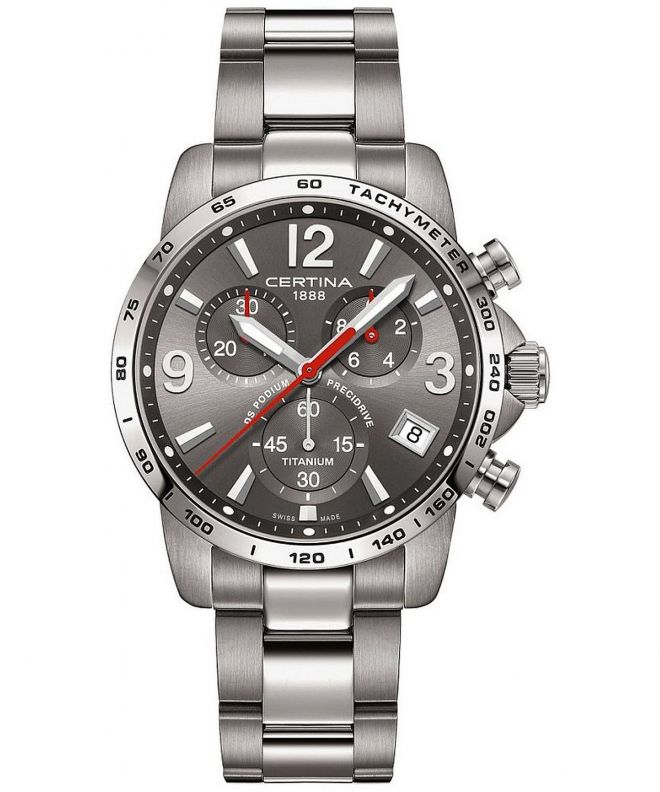 Zegarek męski Certina Sport DS Podium Chrono Titanium C034.417.44.087.00 (C0344174408700)