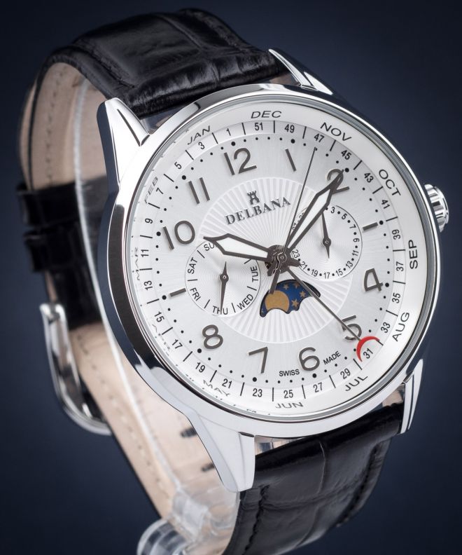 Zegarek męski Delbana Retro Moonphase 41601.646.6.064