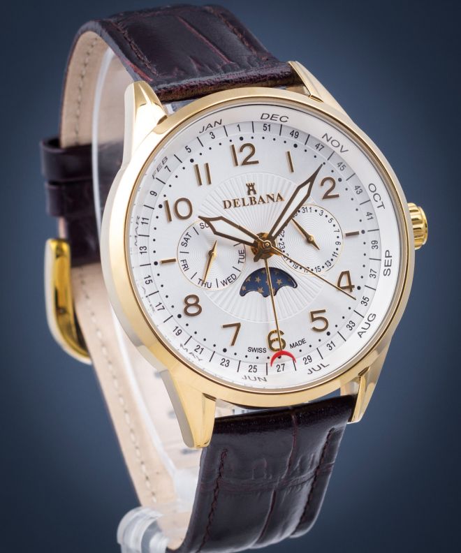 Zegarek męski Delbana Retro Moonphase 42601.646.6.064