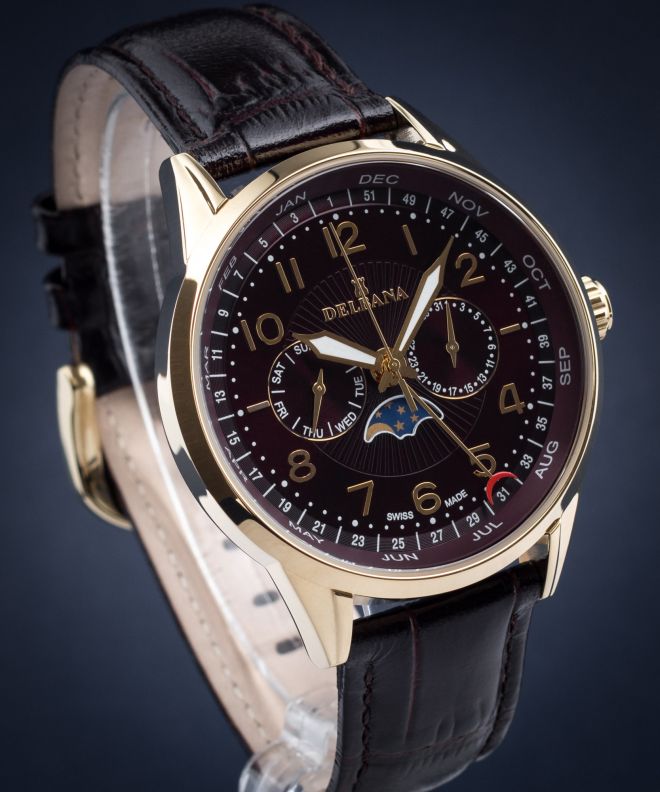 Zegarek męski Delbana Retro Moonphase 42601.646.6.104
