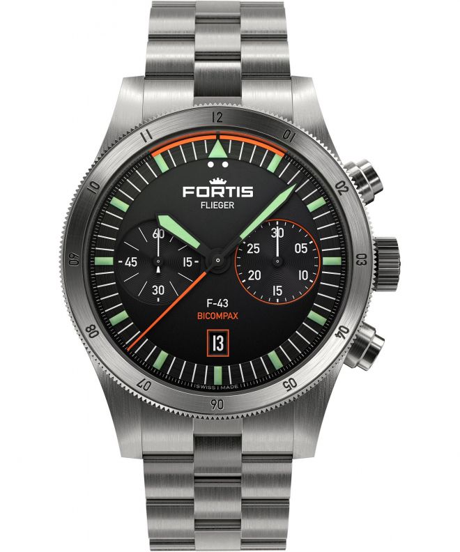 Zegarek męski Fortis Flieger F-43 Bicompax Chronograph F4240004