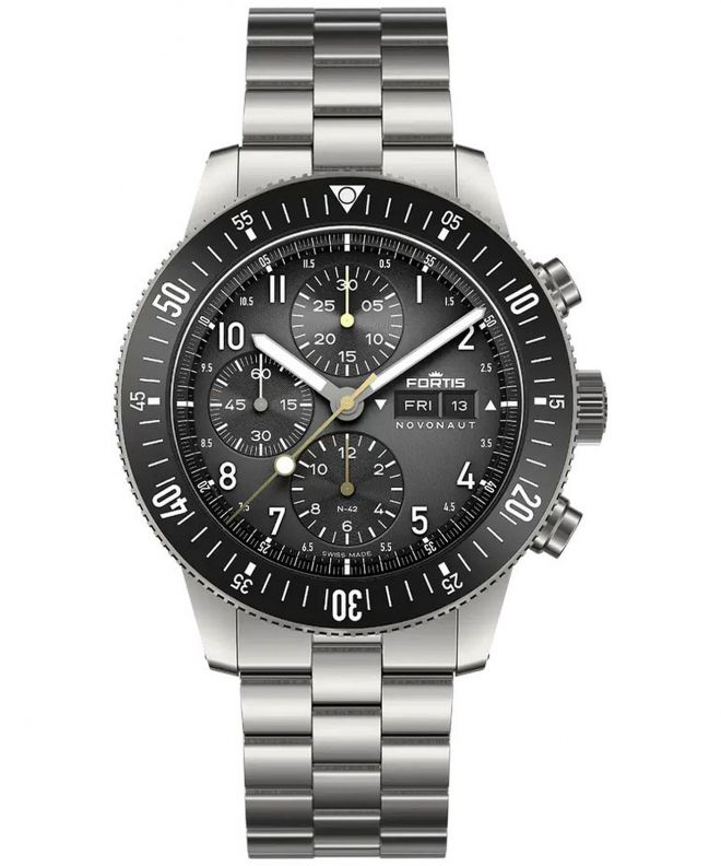 Zegarek męski Fortis Novonaut N-42 Titanium Chronograph Automatic Legacy Edition