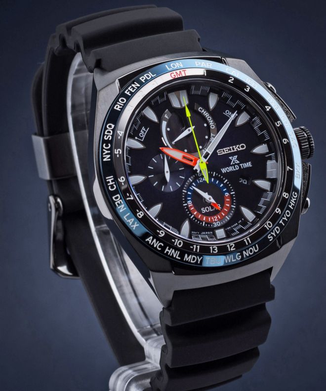 Seiko SSC551P1 - Zegarek Prospex World Time Chronograph Solar •  Zegarownia.pl