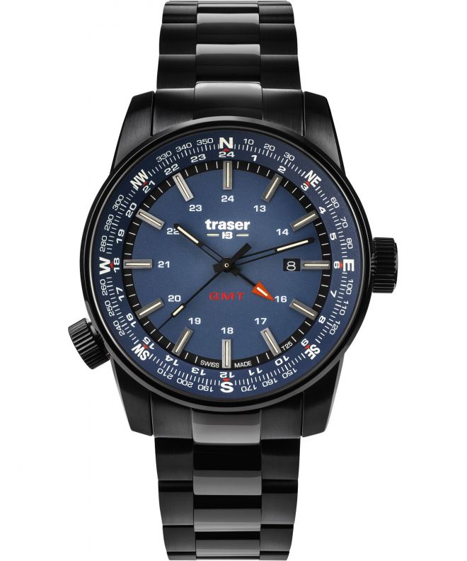 Zegarek męski Traser P68 Pathfinder GMT Blue SS TS-109524
