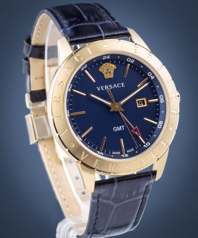 VERSACE Univers 腕時計 ゴールド×シルバーブレスレット ブルー