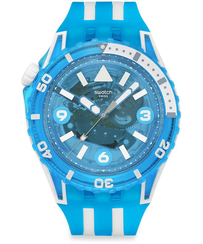Zegarek Swatch Scubaqua Blue Fire Skeleton SSCU09S100