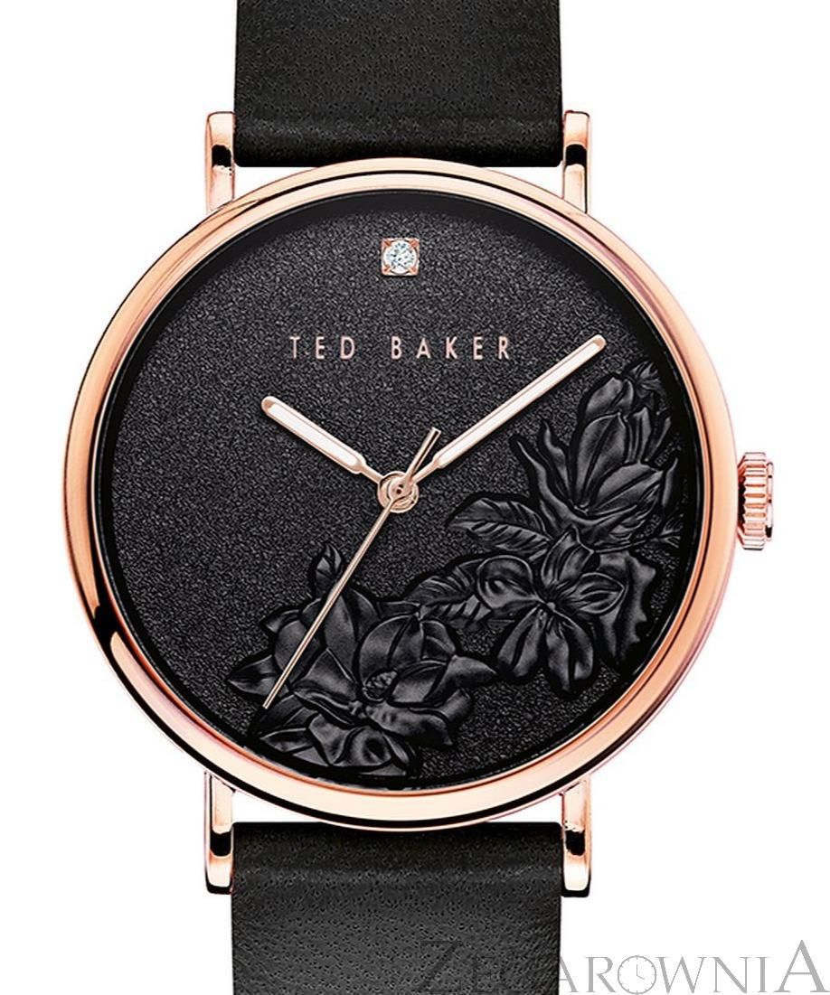 Ted Baker Phylipa Retro Orologio Donna 37mm Quadrante Floreale Cinturino Acciaio Oro Rosa