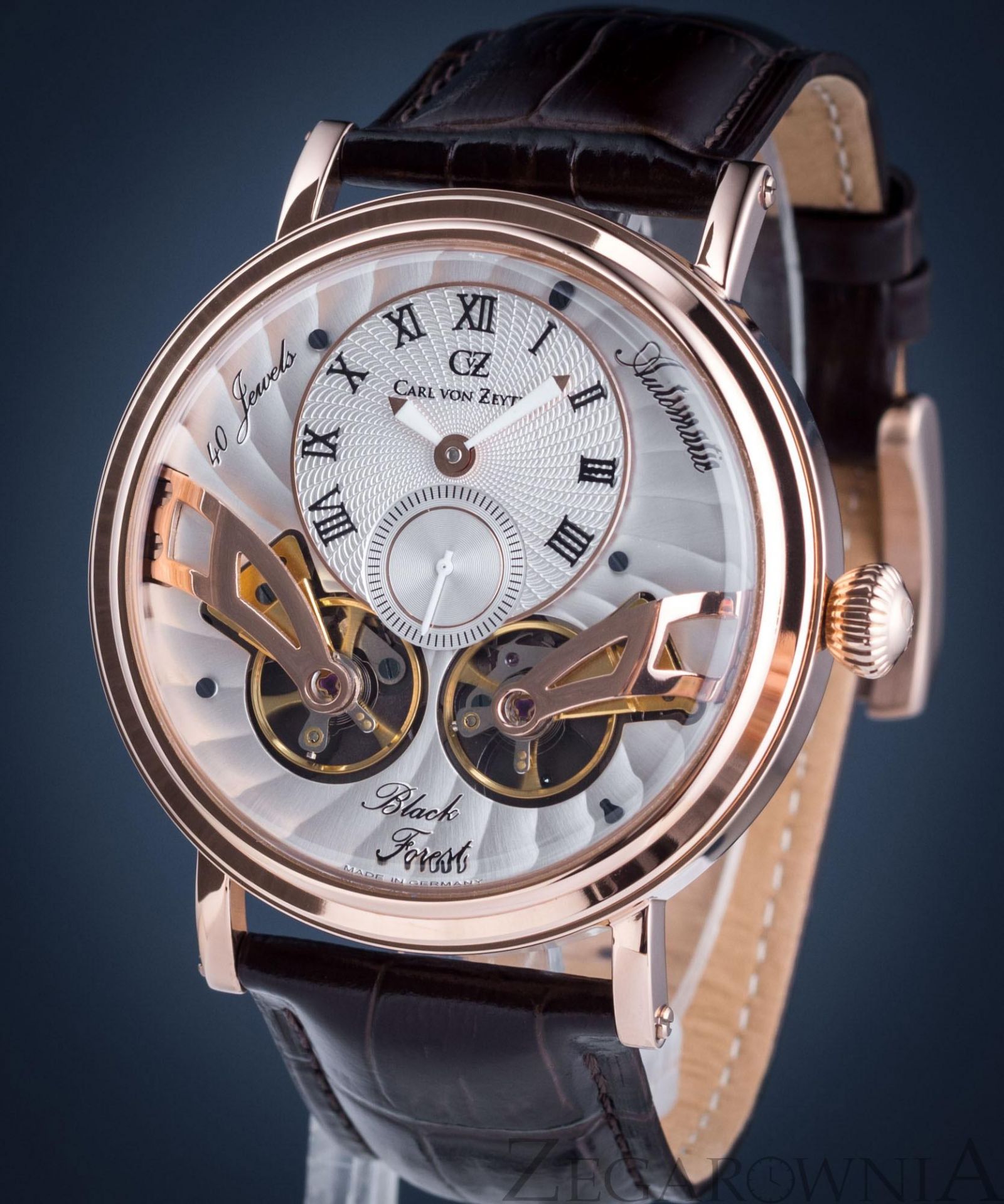 Carl Von Zeyten Neuschwanstein Automatic – Orologio Uomo Acciaio 316L, Quadrante Blu, Cinturino Pelle, Made In Germany - 4