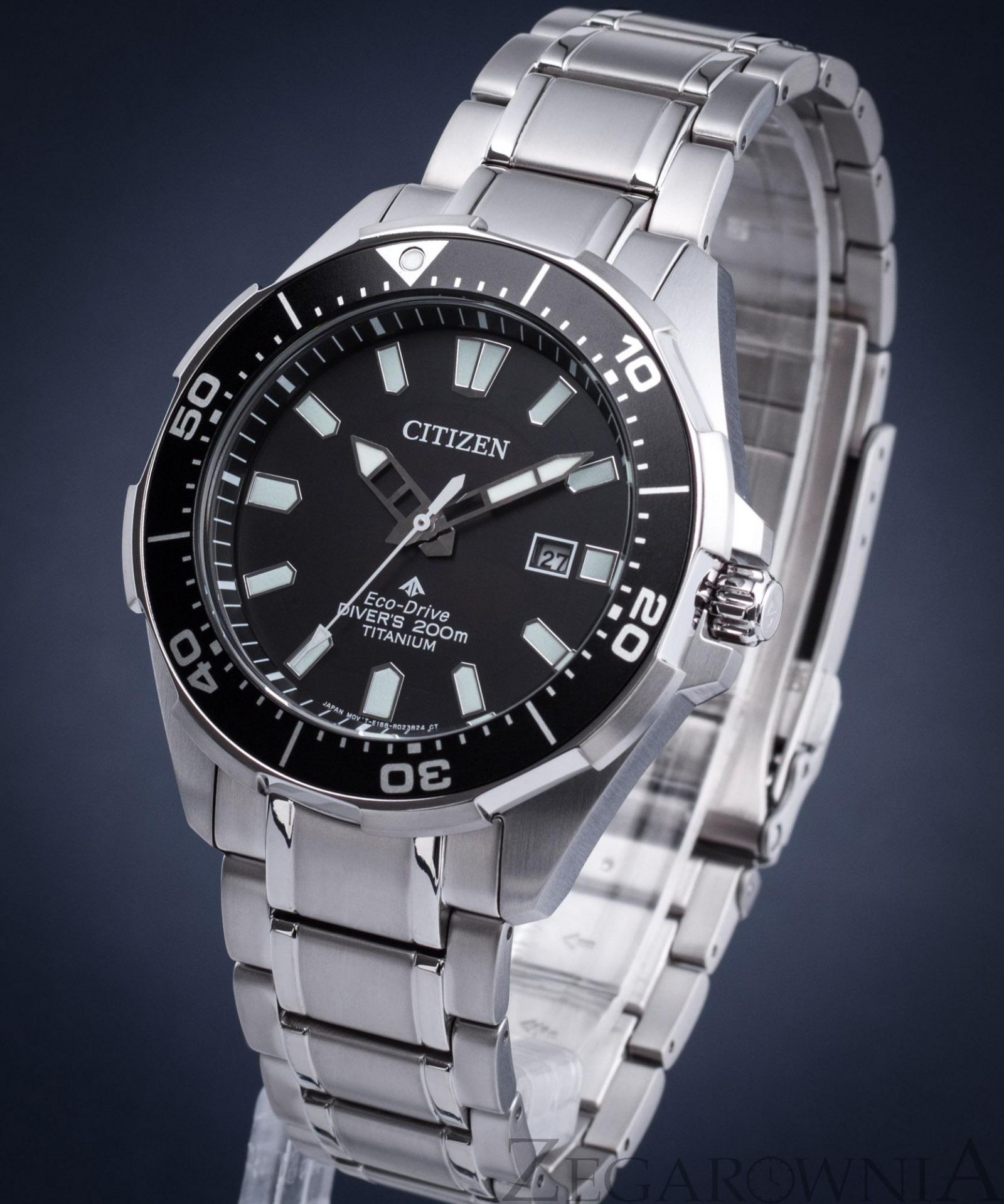 Citizen Orologio Uomo BN0200-81E Eco-Drive, Super Titanio, Quadrante Nero, 44mm, Subacqueo 20 Bar