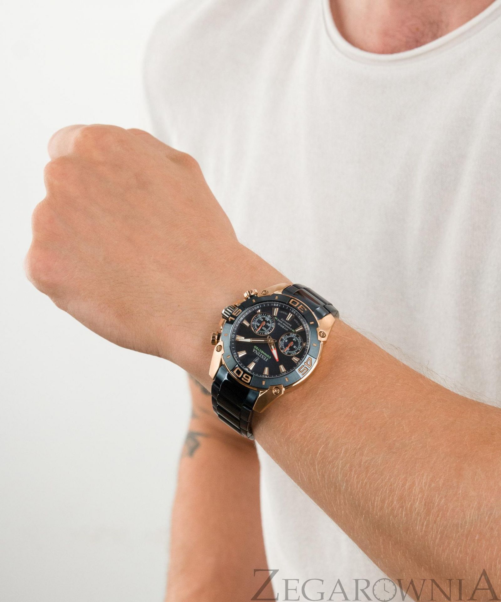 Festina Connected F20549/1 - Orologio Smartwatch Uomo In Acciaio, Cassa Rosa, Calendario Giorno E Data