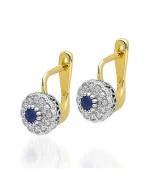 Kolczyki Bonore ze złota próby 585 z szafirem 0,15 ct