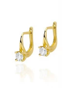 Kolczyki Bonore ze złota próby 585 z diamentem 0,2 ct