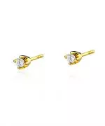 Kolczyki Bonore ze Złota próby 585 z diamentem 0,16 ct
