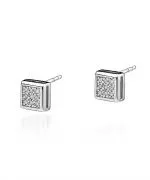 Kolczyki Bonore ze Złota próby 585 z diamentem 0,09 ct