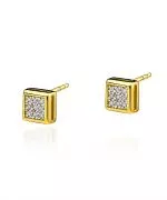 Kolczyki Bonore ze Złota próby 585 z diamentem 0,09 ct