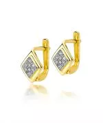 Kolczyki Bonore ze Złota próby 585 z diamentem 0,08 ct