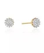 Kolczyki Bonore ze Złota próby 585 z diamentem 0,2 ct