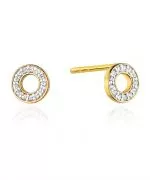 Kolczyki Bonore ze Złota próby 585 z diamentem 0,13 ct