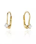 Kolczyki Bonore ze Złota próby 585 z diamentem 0,16 ct