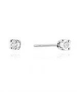 Kolczyki Bonore ze Złota próby 585 z diamentem 0,06 ct