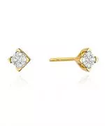 Kolczyki Bonore ze Złota próby 585 z diamentem 0,16 ct