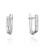 Kolczyki Bonore ze Złota próby 585 z diamentem 0,15 ct
