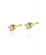 Kolczyki Bonore ze złota próby 585 z diamentem 0,08 ct