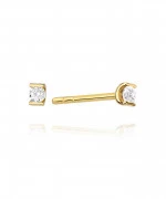 Kolczyki Bonore ze złota próby 585 z diamentem 0,04 ct