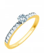 Pierścionek Bonore ze złota próby 585 z diamentem 0,4 ct