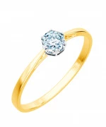 Pierścionek Bonore ze złota próby 585 z diamentem 0,5 ct