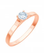 Pierścionek Bonore z różowego złota próby 585 z diamentem 0,5 ct
