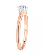 Pierścionek Bonore z różowego złota próby 585 z diamentem 0,5 ct