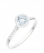 Pierścionek Bonore Crystal z białego Złota próby 585 z diamentem 0,7 ct