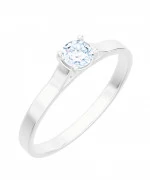 Pierścionek Bonore z białego złota próby 585 z diamentem 0,4 ct
