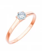 Pierścionek Bonore z różowego złota próby 585 z diamentem 0,5 ct