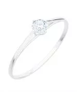 Pierścionek Bonore z białego złota próby 585 z diamentem 0,5 ct