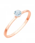 Pierścionek Bonore z różowego złota próby 585 z diamentem 0,5 ct