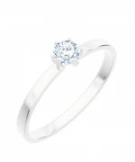 Pierścionek Bonore z białego złota próby 585 z diamentem 0,5 ct