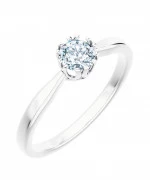 Pierścionek Bonore z białego złota próby 585 z diamentem 0,7 ct